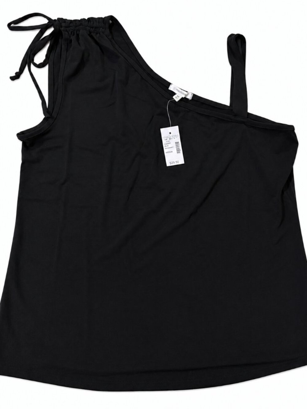 Maurices One-Shoulder Black Blouse NWT Size Large